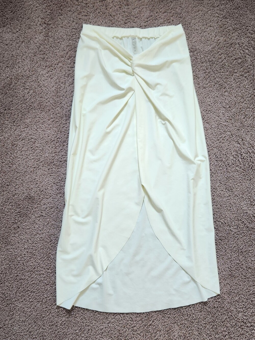 Cream Twist-Front Swimsuit Coverup